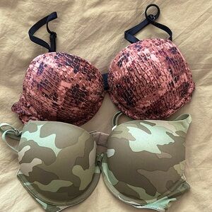 Victoria’s Secret PINK push-up bras size 34B